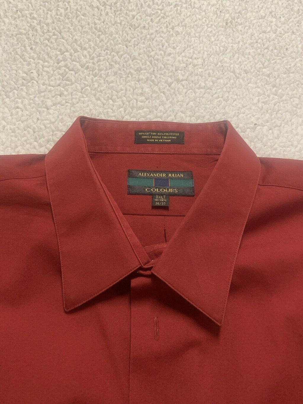 Alexander Julian Men's 3XLT Shirt Long Sleeve Red Wine