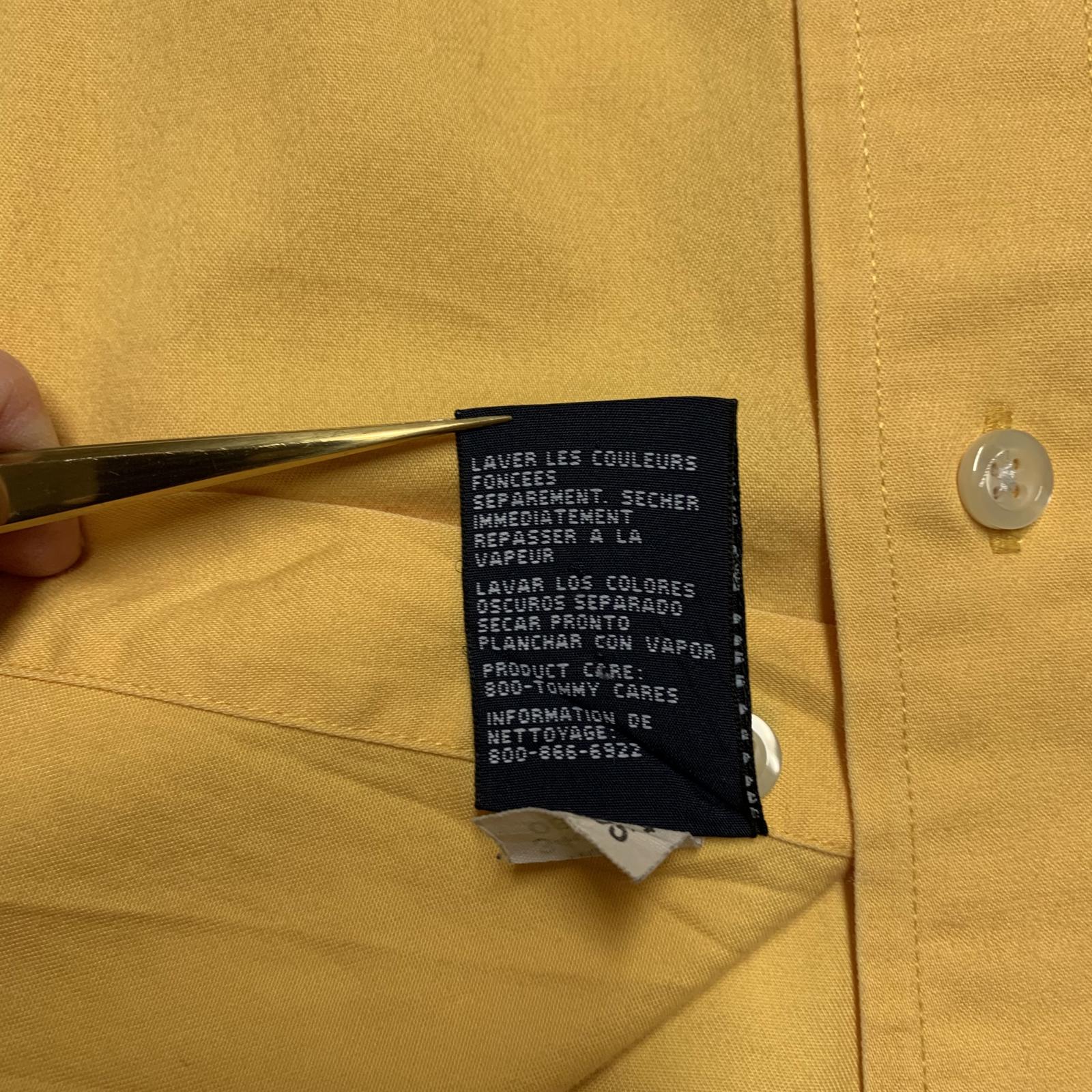 Tommy Hilfiger Men's XXL Yellow Button-Up Shirt