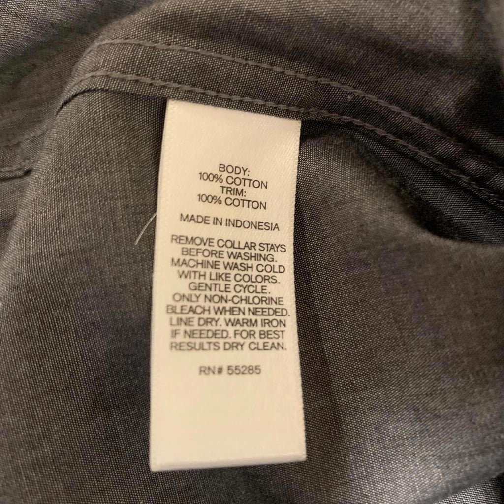 Express Men's Size Medium 15-151/2  Long Sleeve Casual Shirt Gray Western Style