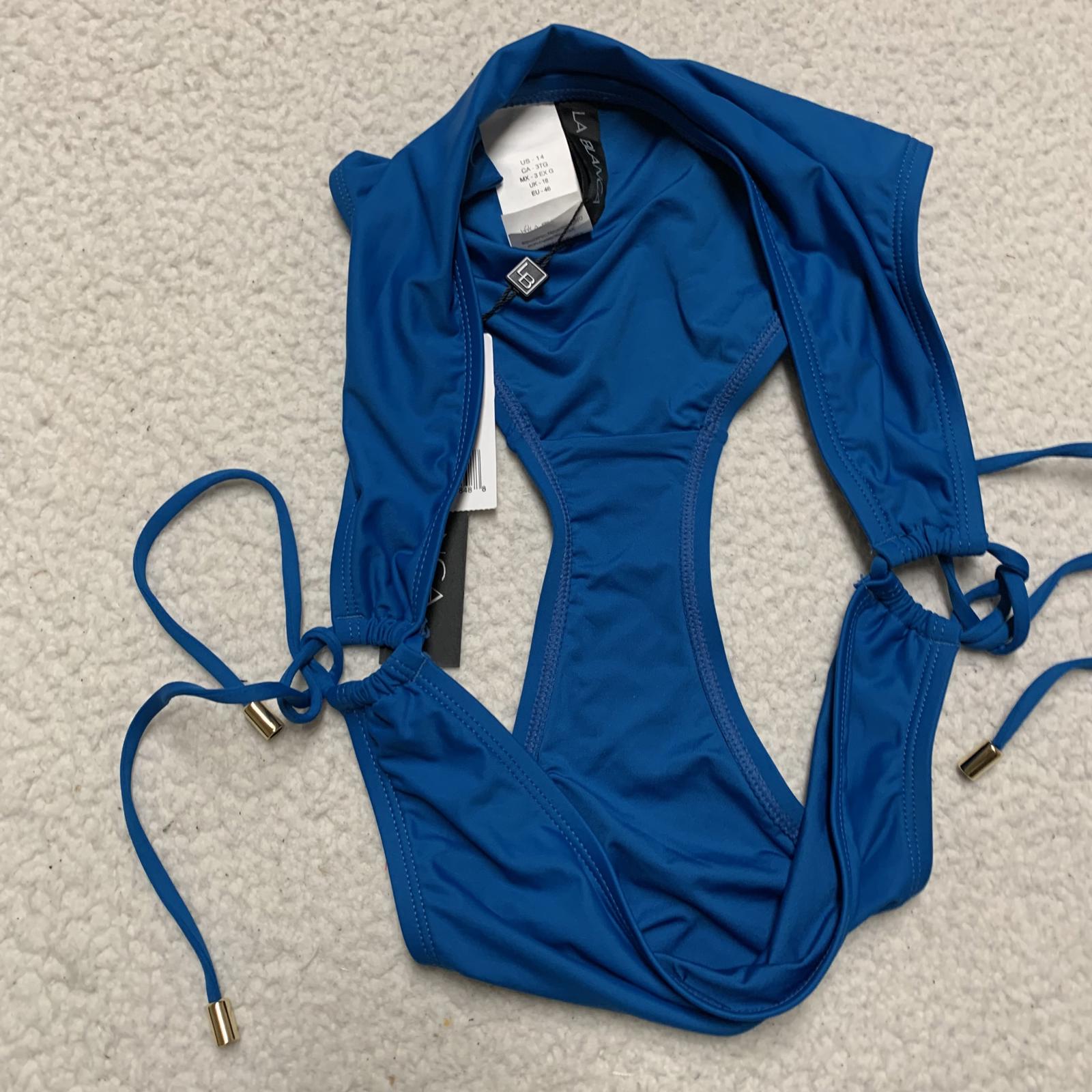 La Blanca Women's Sz 14 UPF 50+ Adjustable Swim Bottom Turquoise  Blue