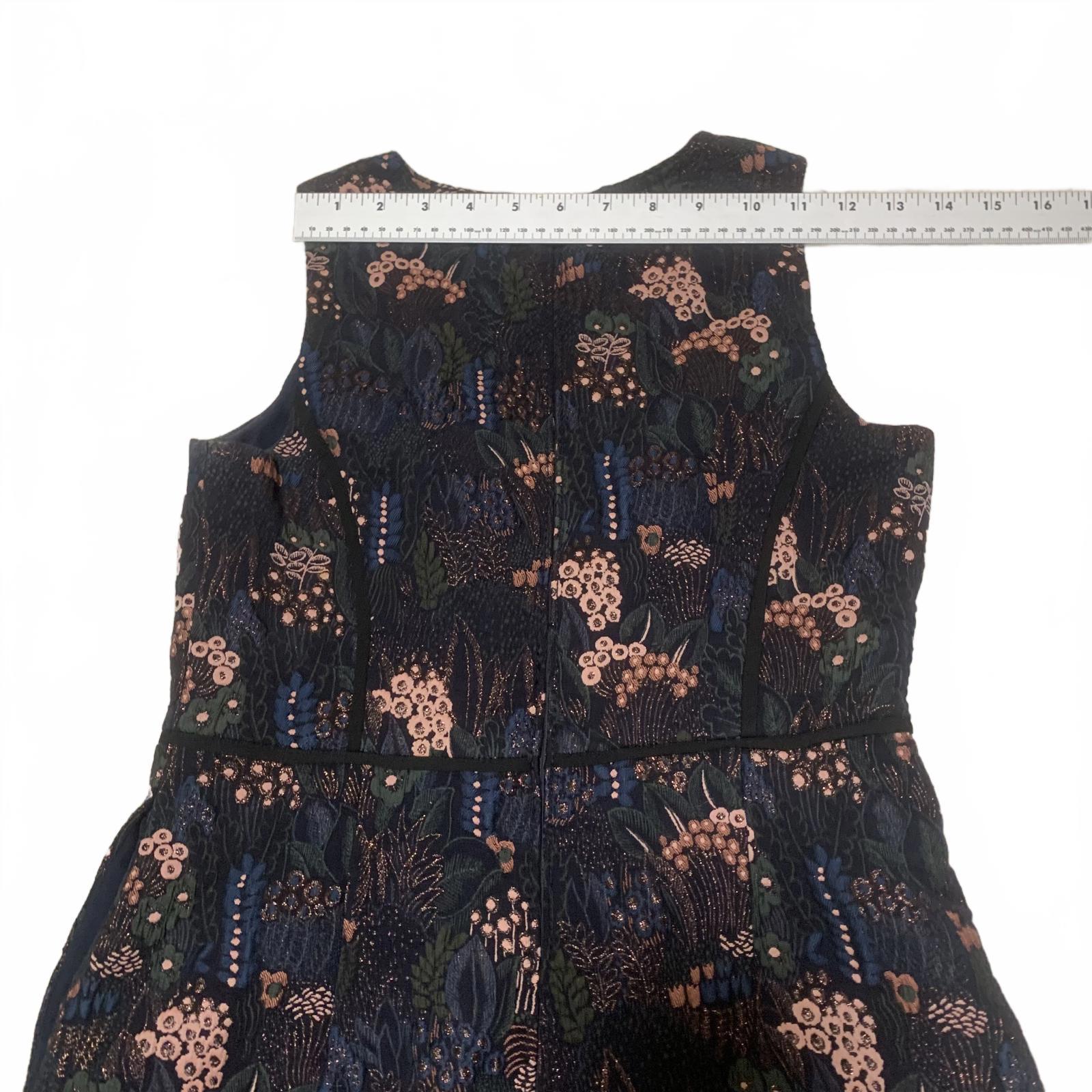 Ann Taylor Petite Women's Size 0P Black Floral Pattern Sleeveless Mini Dress