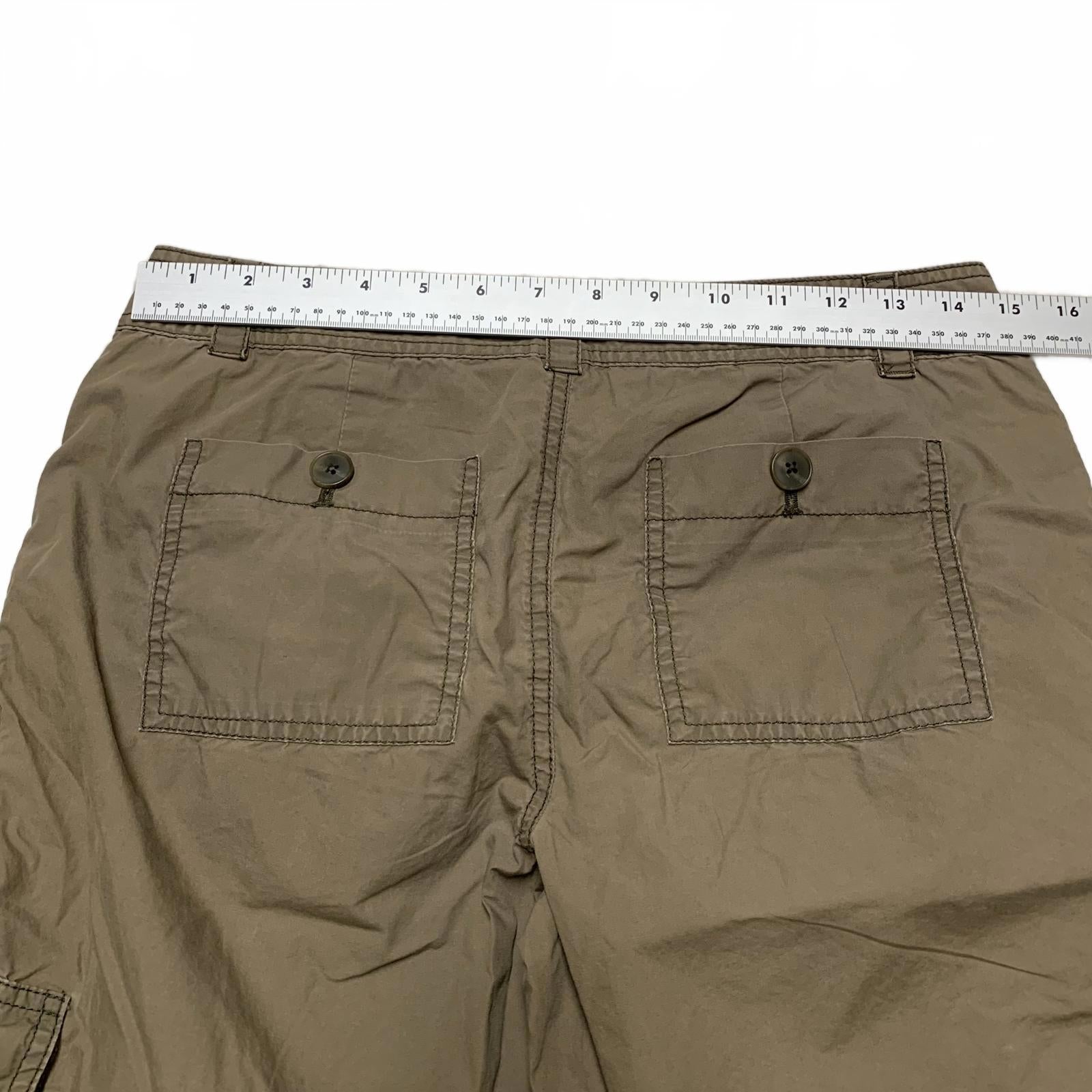 Ann Taylor Loft Women's Sz 4 Petite Brn Cargo Capris Outdoor Camping Adventures