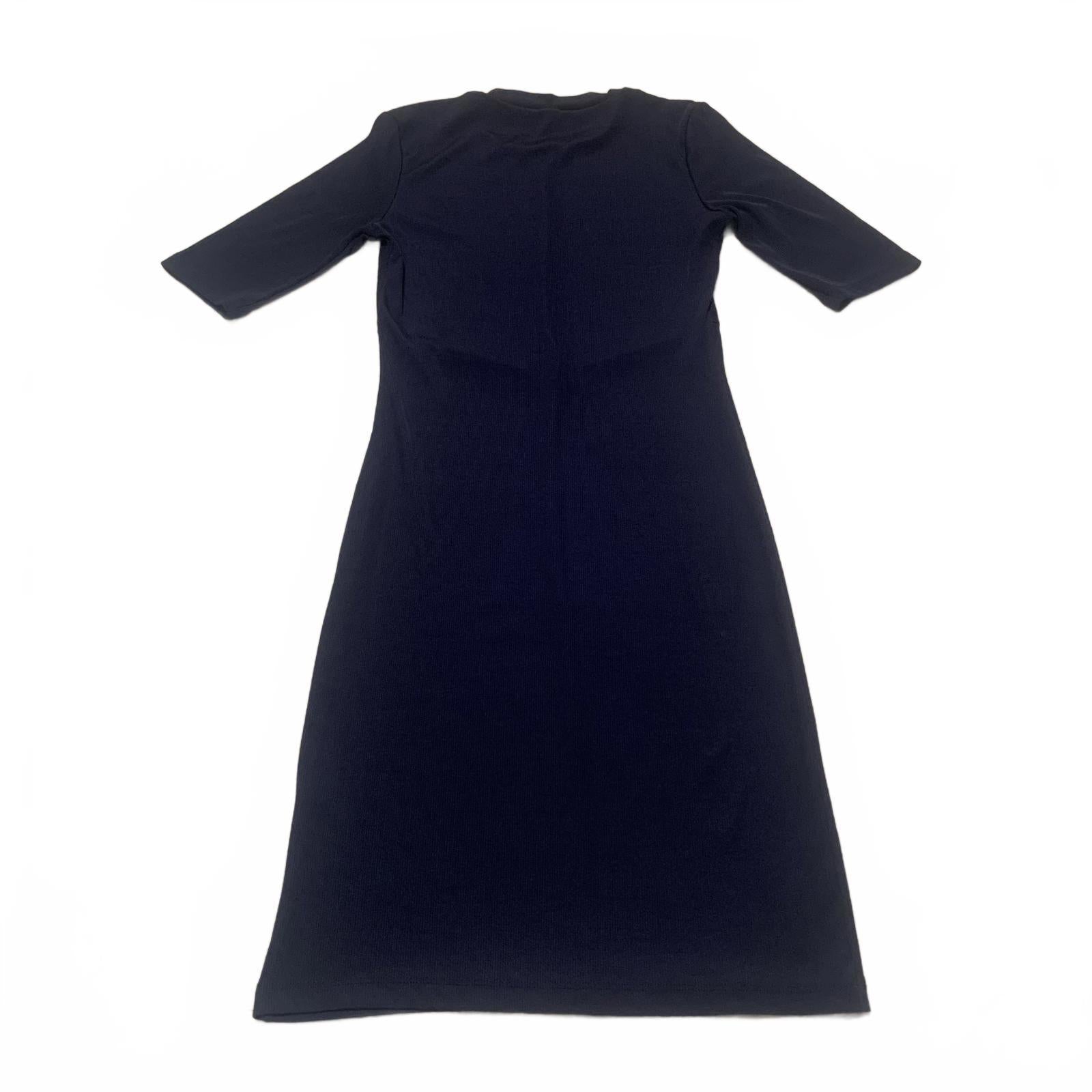 H&M Womens Size Medium Navy Blue Mid-Length Dress Half Sleeves