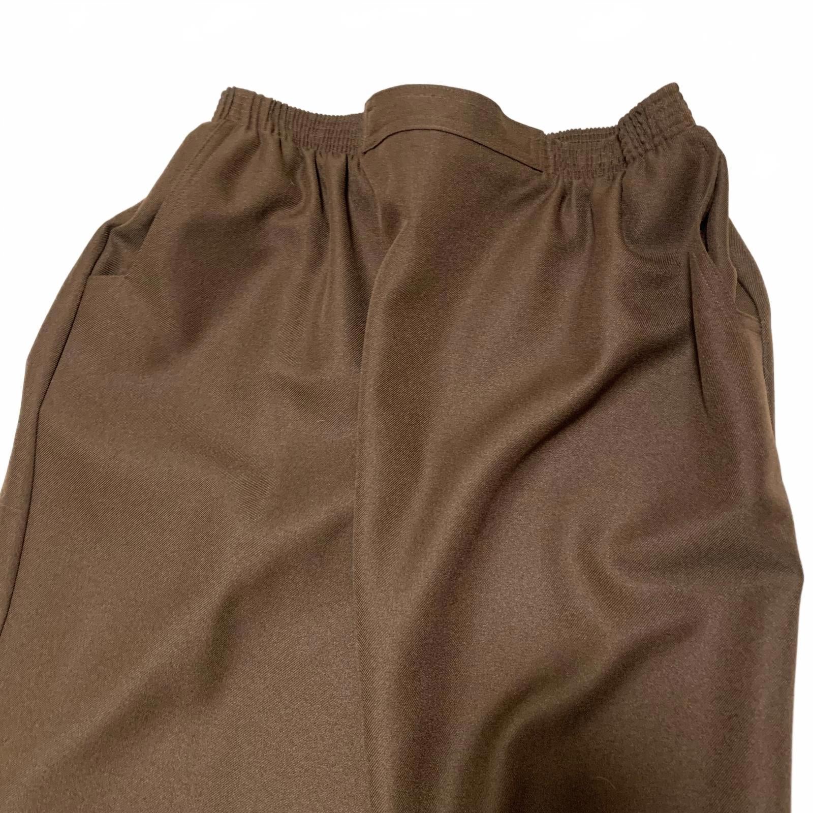 Vintage Y2K Alfred Dunner Women's Size 16 Wide Brown Polyester Skirt 2 Pockets