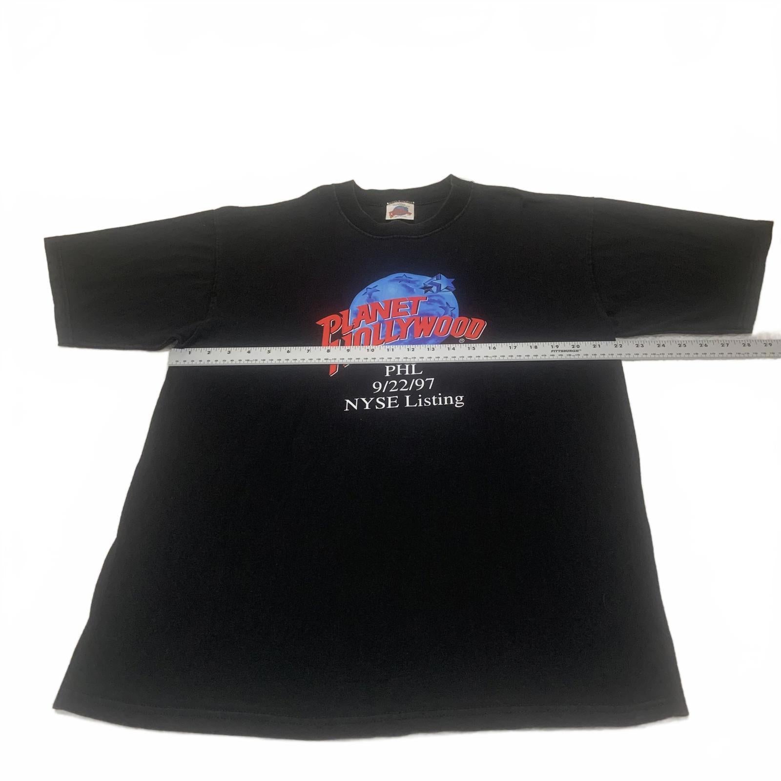 Vintage Planet Hollywood PHL 9/22/97 NYSE Listing Black T-Shirt