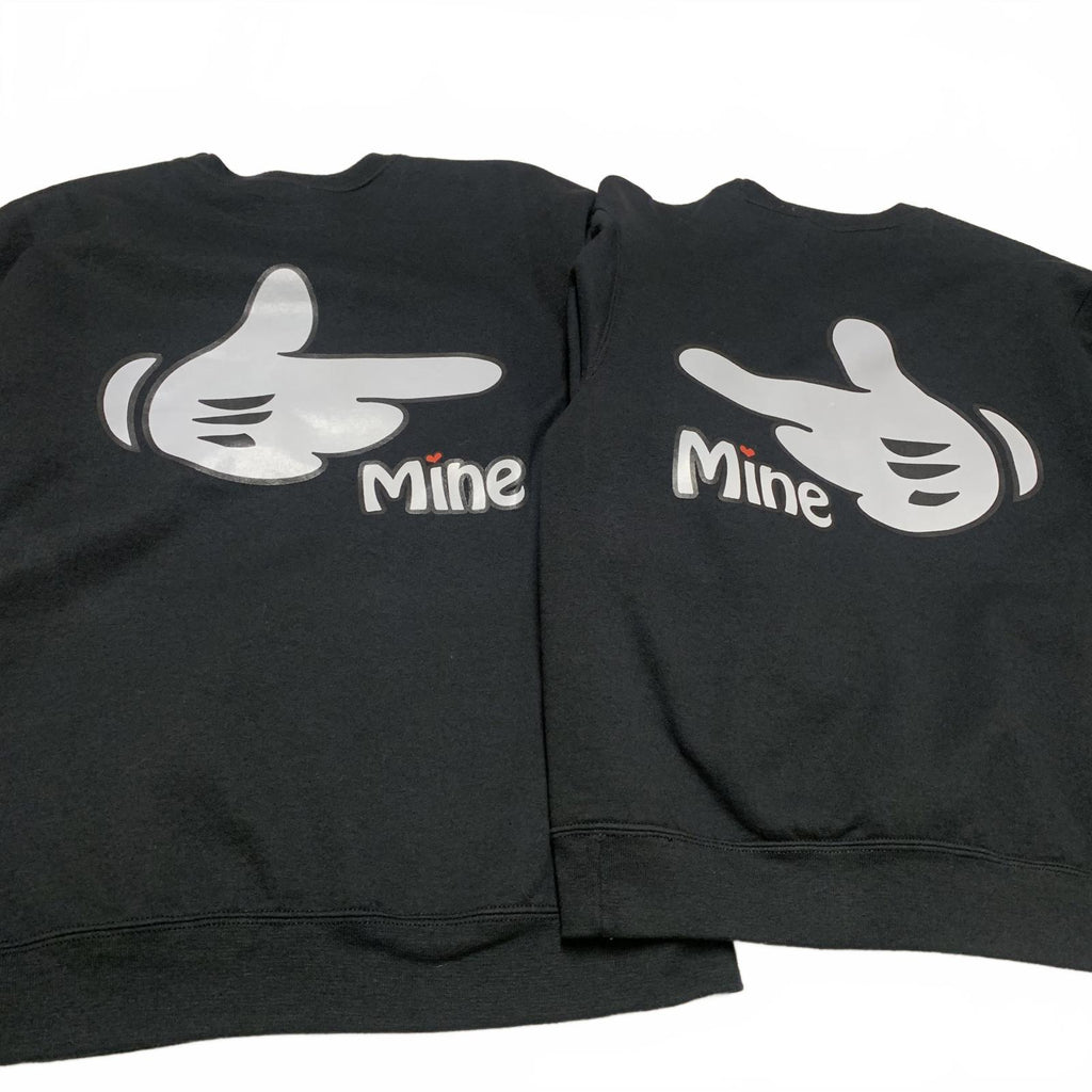 Jerzees Couples Matching Mr & Mrs Sweatshirts Small Large Black