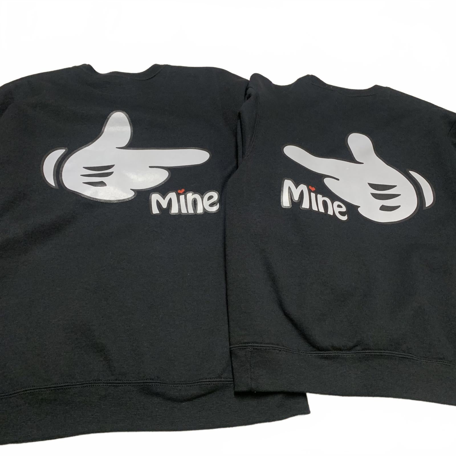Jerzees Couples Matching Mr & Mrs Sweatshirts Small Large Black