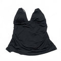 La Blanca Women's Size 10 Black Halter Swim Top Ruched Bust