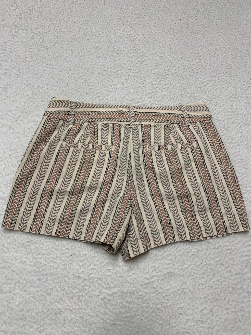 LOFT Women's Size 2 Neutral Beige Vertical Striped Shorts W 30.5 India