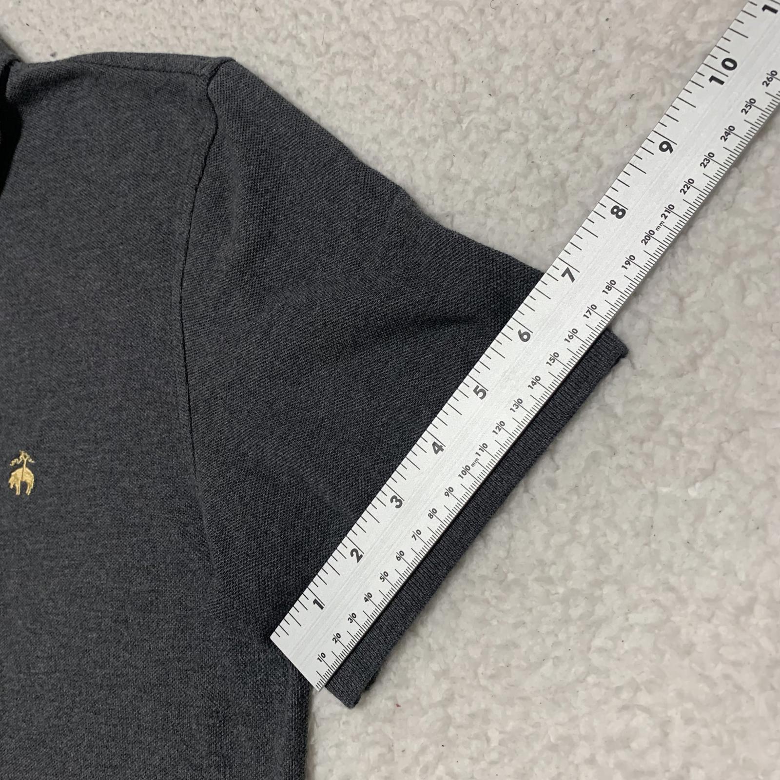 Brooks Brothers 1818 Men’s Size Large Gray Performance Polo Slim Fit Cotton