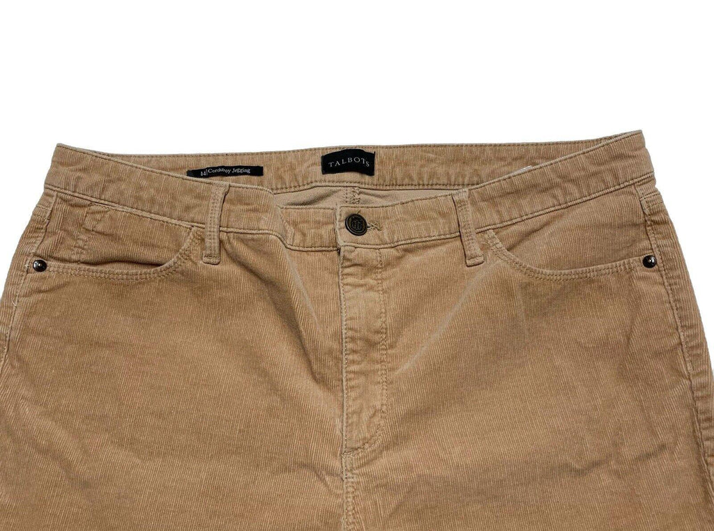 Talbots Women's Tan Corduroy  Sz 14 Curvy Jegging Pants