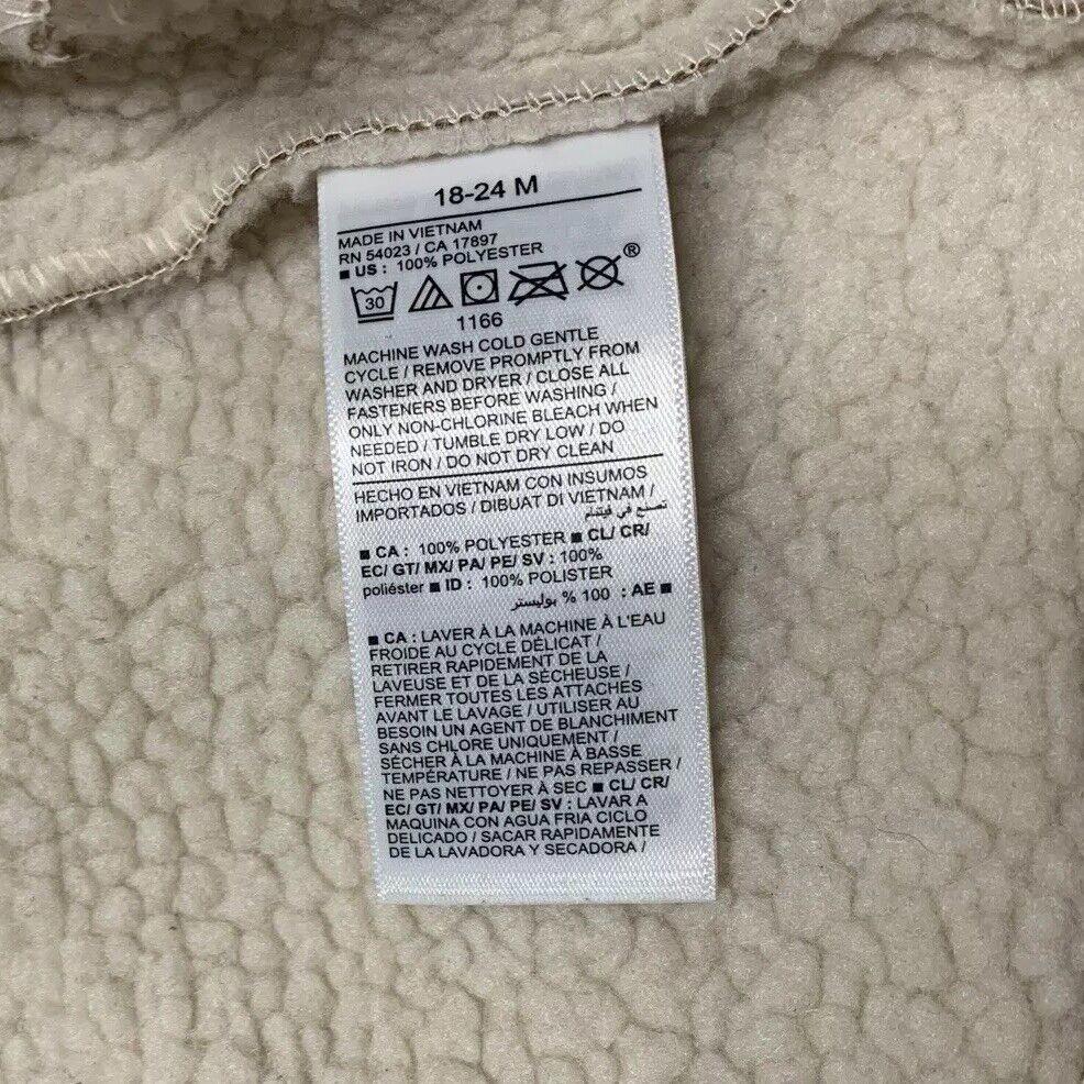 Old Navy Baby Toddler Size 18-24 M Camel Faux Suede Sherpa Coat