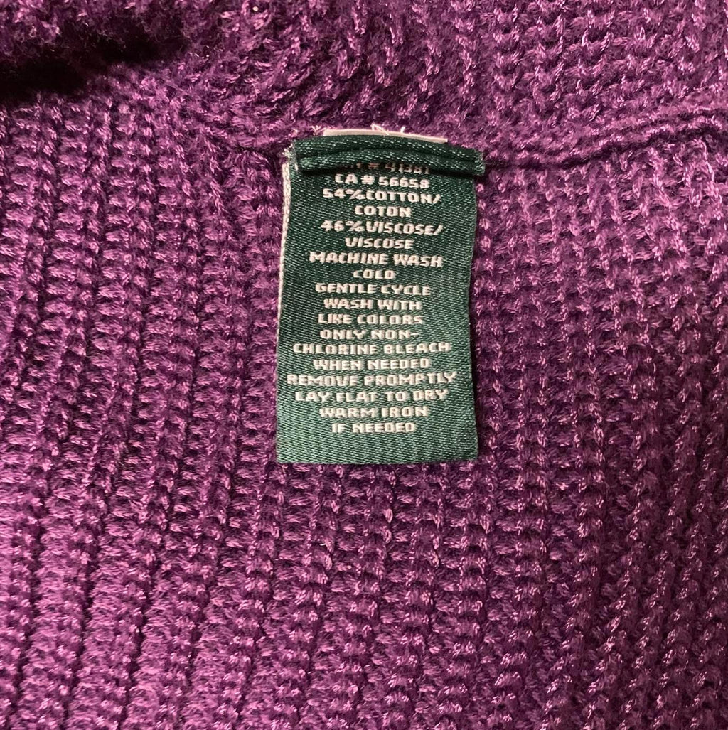 Ralph Lauren Women's Size 1X Purple Knit Sweater