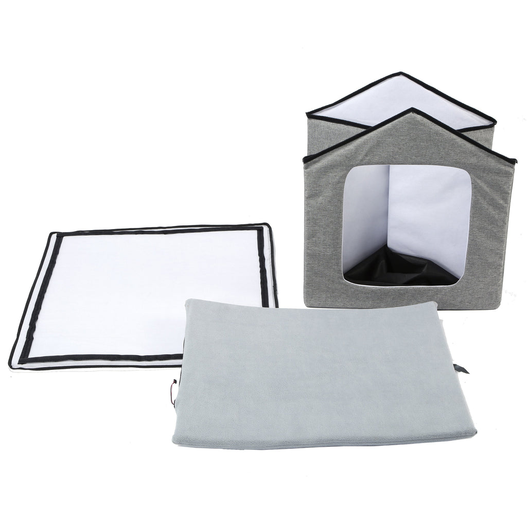 Pet Life 'Hush Puppy' Collapsible Electronic Heating and Cooling Smart Pet House