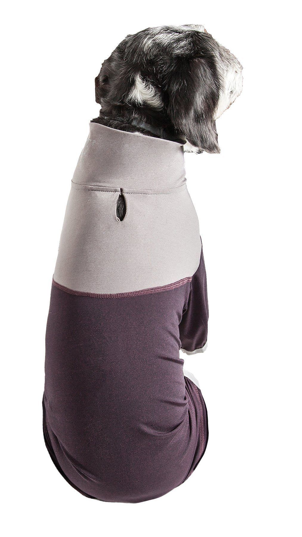 Pet Life ®  Active 'Embarker' 4-Way Stretch Fitness Yoga Full Body Dog Tracksuit