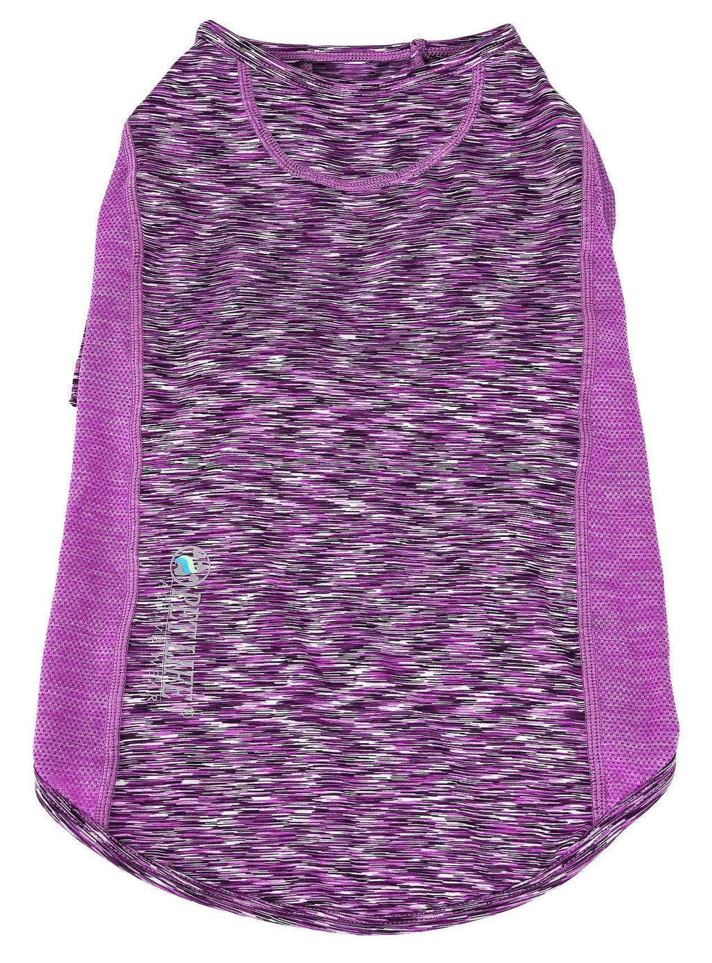 Pet Life ® Active 'Warf Speed' Heathered Ultra-Stretch Yoga Fitness Dog T-Shirt
