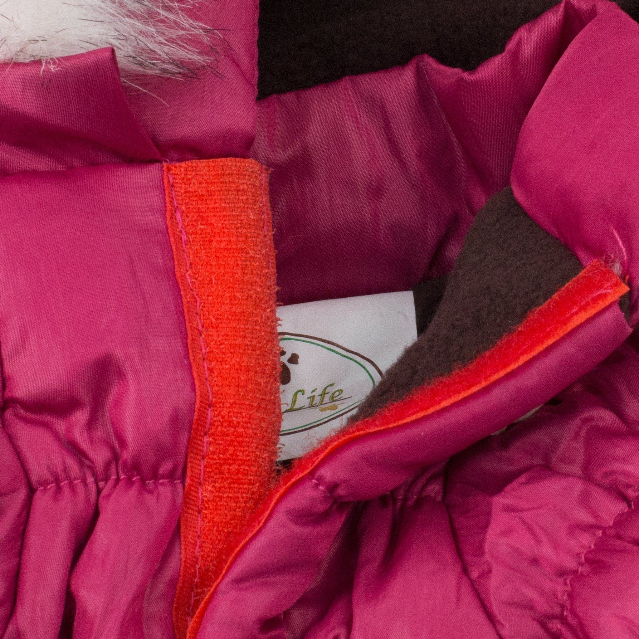 Pet Life ® Classic Metallic Fashion 3M Insulated Dog Coat Parka  w/ Removable Hood