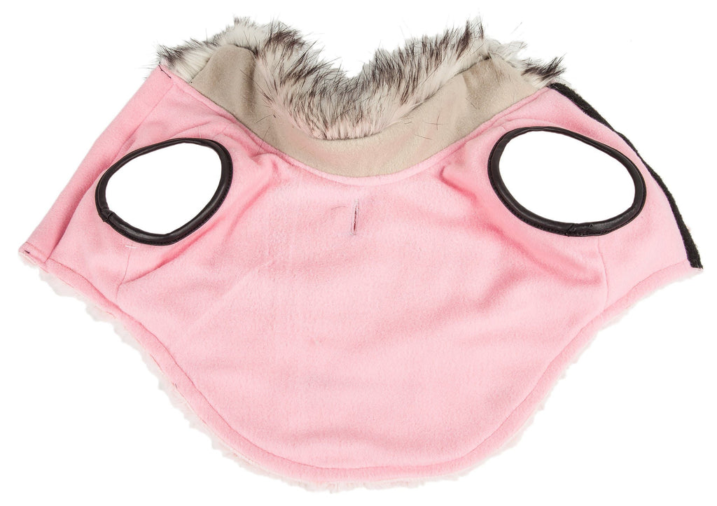 Pet Life ®  Luxe 'Pinkachew' Charming Fashion Mink Fur Dog Coat