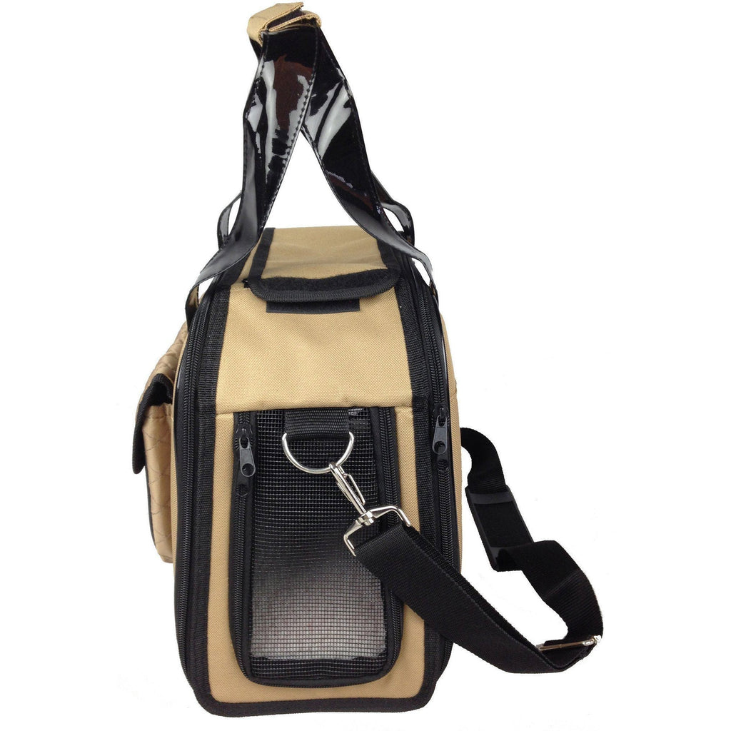 Pet Life ® Mystique Airline Approved Fashion Designer Travel Pet Dog Carrier w/ Pouch